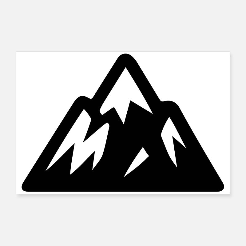 Mountains icon Poster 24" x 16" (60x40 cm)
