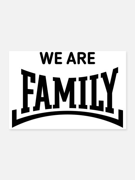 We Are Family (Familie / Eltern / Konkav / Black) - Poster 60x40 cm - Weiß - Vorne