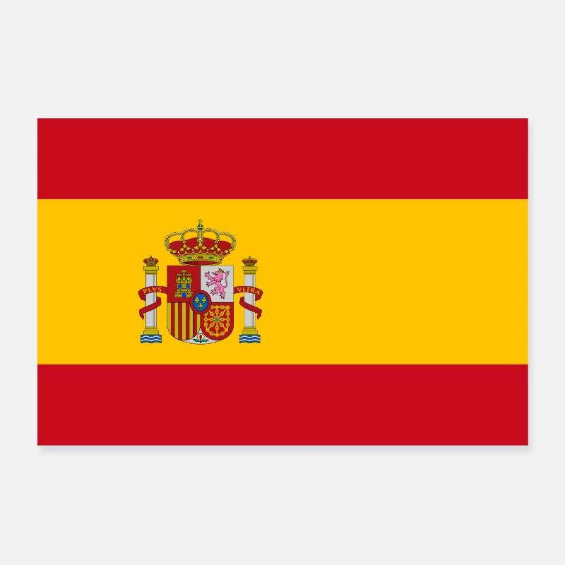 Drapeau de l'Espagne Poster 60 x 40 cm