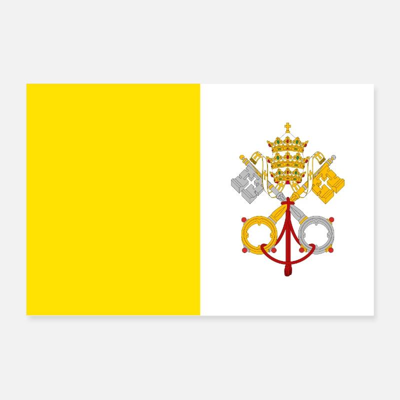 Drapeau de la Cité du Vatican Poster 60 x 40 cm