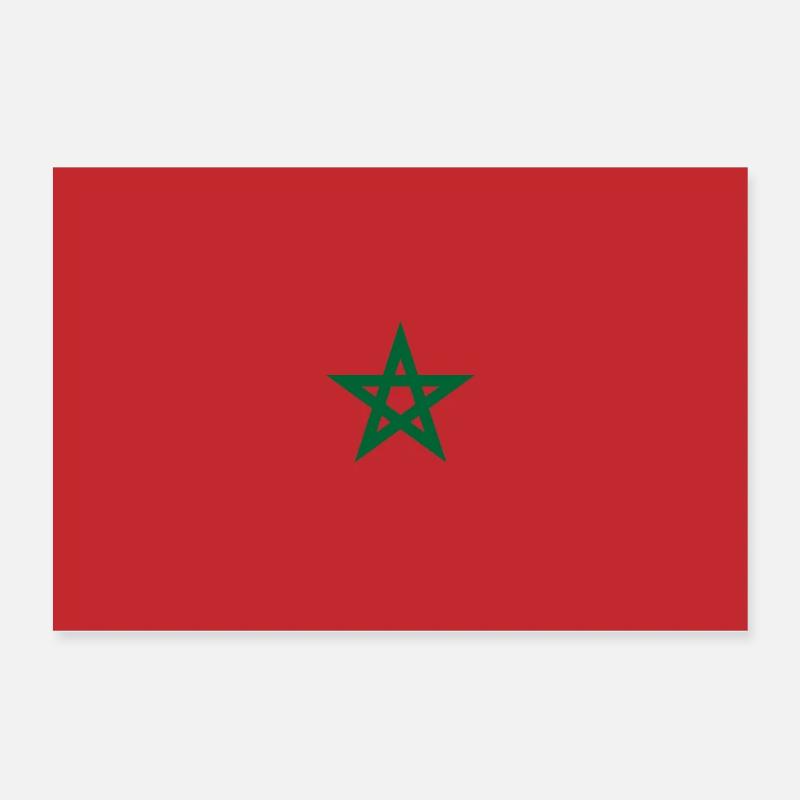 Morocco flag Poster 24" x 16" (60x40 cm)