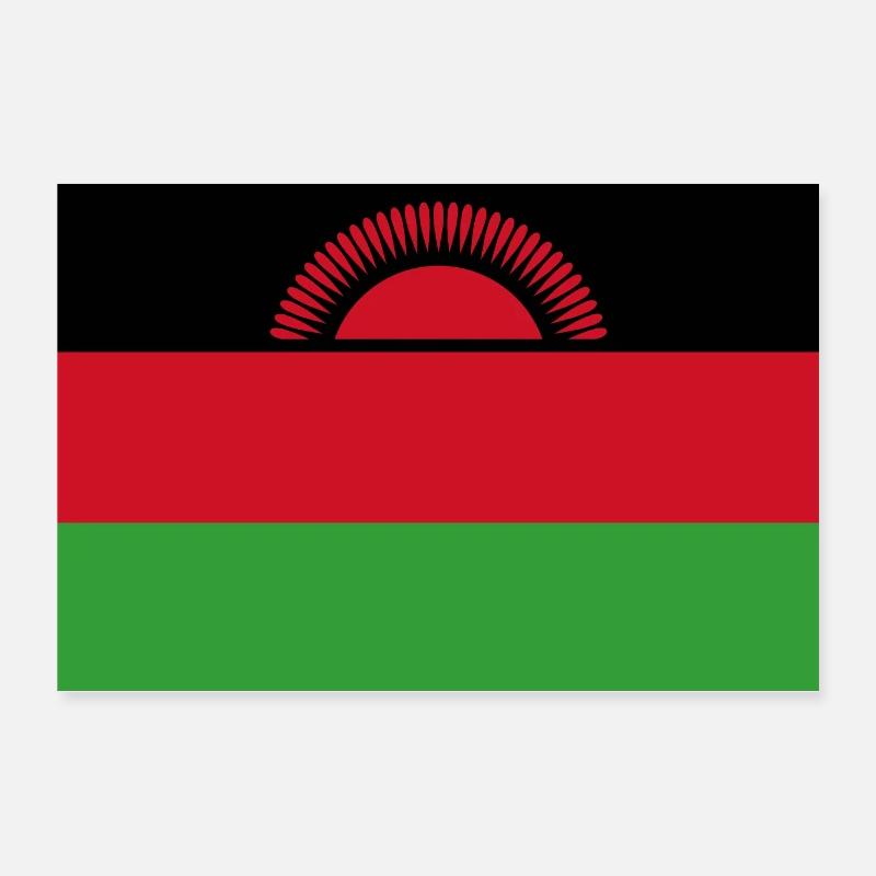 Drapeau du Malawi Poster 60 x 40 cm