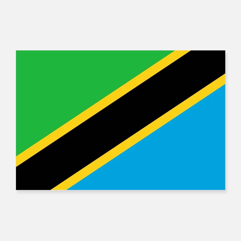 Drapeau de la Tanzanie Poster 60 x 40 cm