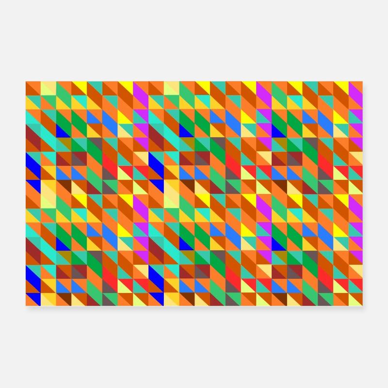 Colorful triangles Poster 24" x 16" (60x40 cm)