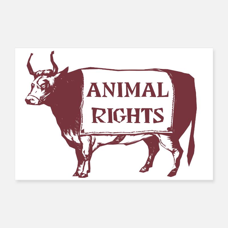 Animal Rights COW Poster 24" x 16" (60x40 cm)