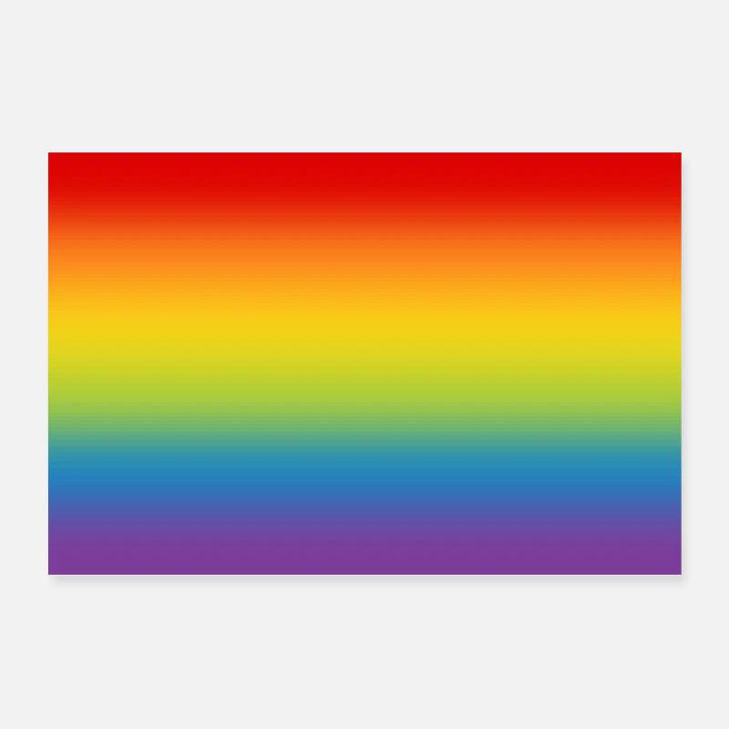 Drapeau arc-en-ciel drapeau LGBT CSD Gay Pride Poster 60 x 40 cm