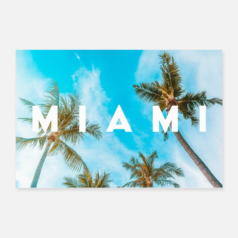 J’adore les vacances à Miami Poster 60 x 40 cm