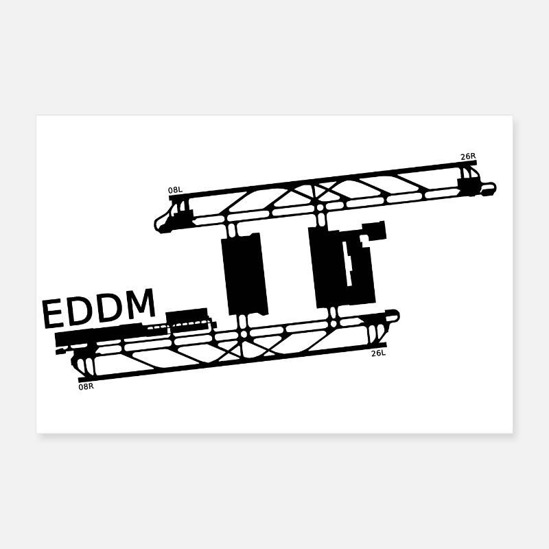 EDDM/MUC - Flughafen München Poster 60x40 cm