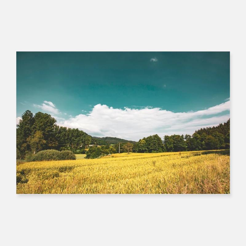 Getreidefeld Schwarzwald Landschaft Poster 60x40 cm