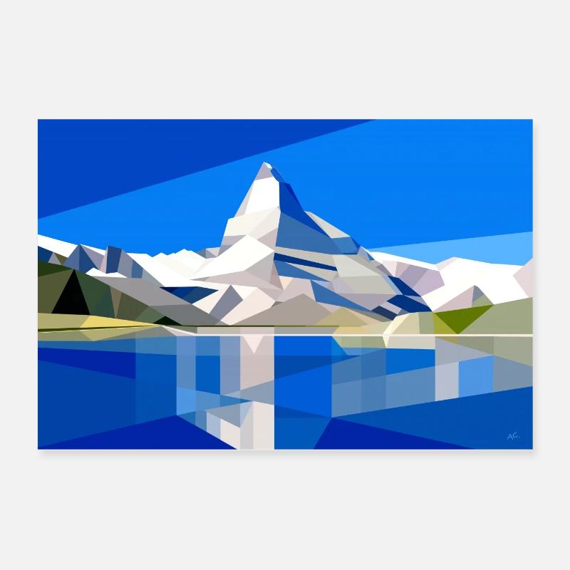 Bergsee Poster 60x40 cm
