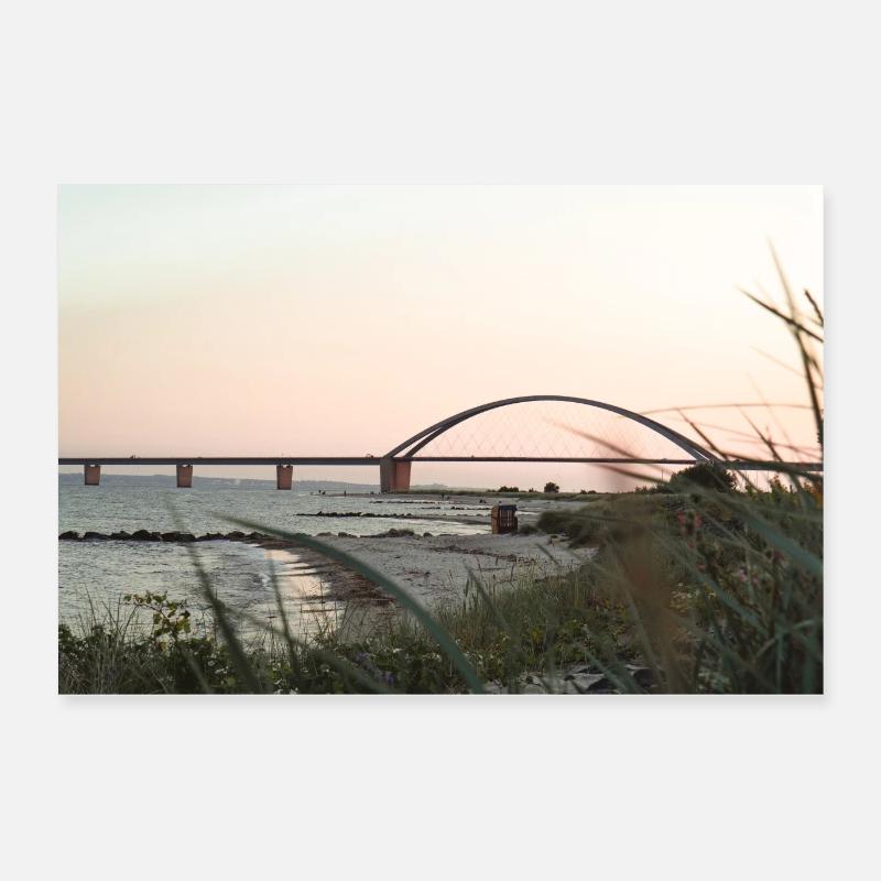 Fehmarnsund Bridge I Poster 24" x 16" (60x40 cm)