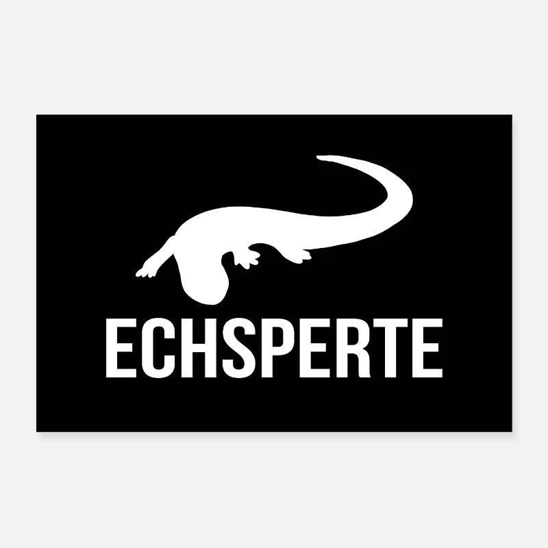 Echsperte Experte Echse Eidechse Reptil Expertin Poster 60x40 cm