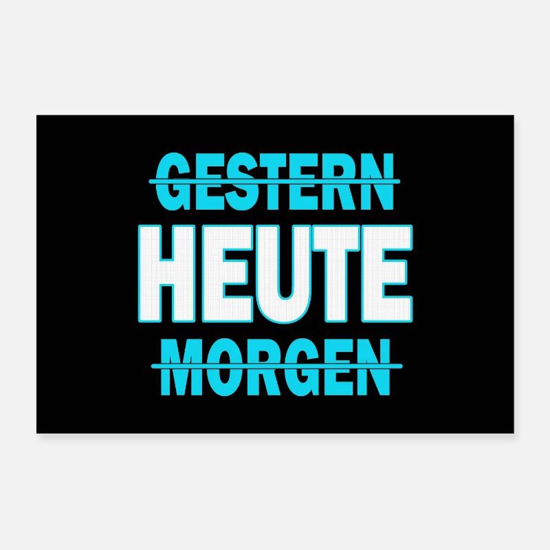 GESTERN HEUTE Poster 60x40 cm
