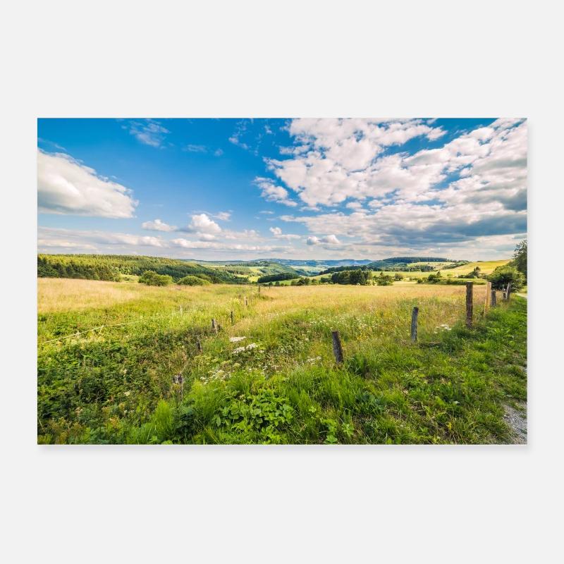 Wanderweg Wasserkuppe Poster 60x40 cm