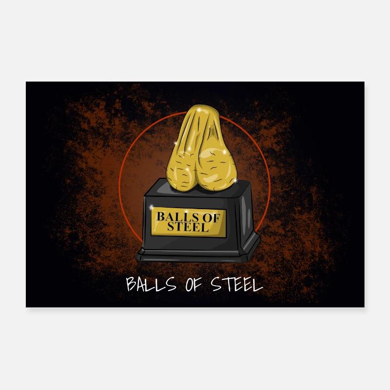 Dessin de boules d’acier Poster 60 x 40 cm