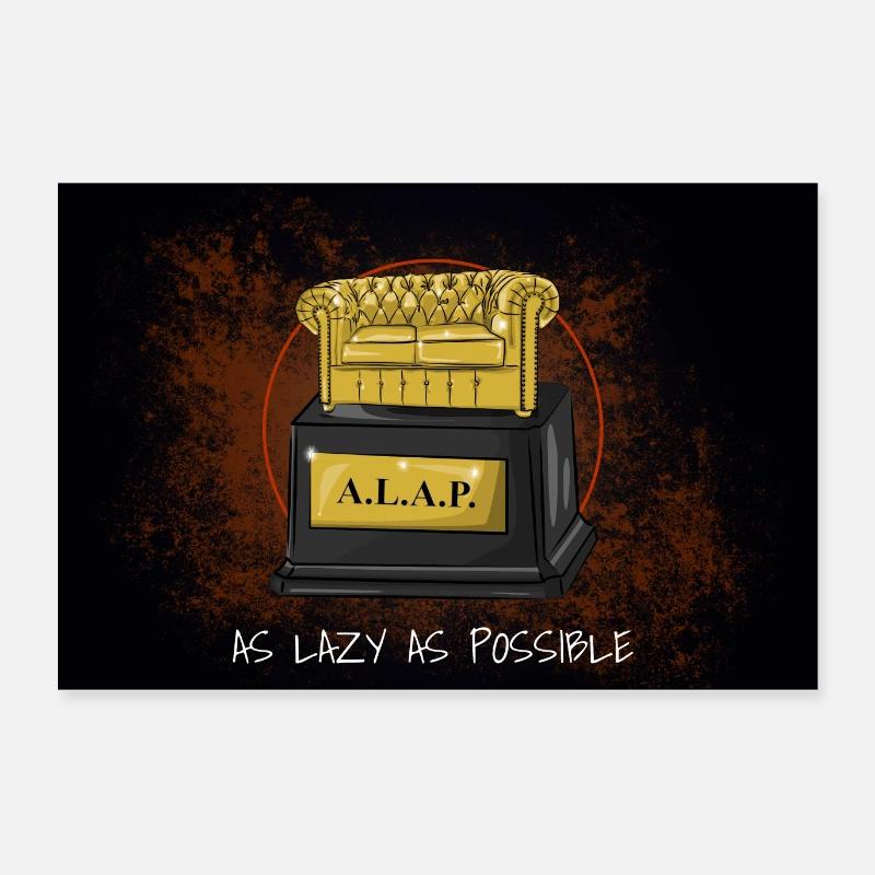 A.L.A.P. As Lazy as possible Drawing Comic Cartoon Poster 24" x 16" (60x40 cm)
