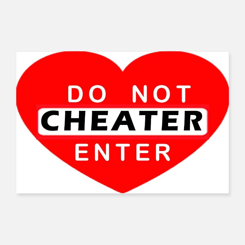 DO NOT ENTER CHEATER Poster 60 x 40 cm
