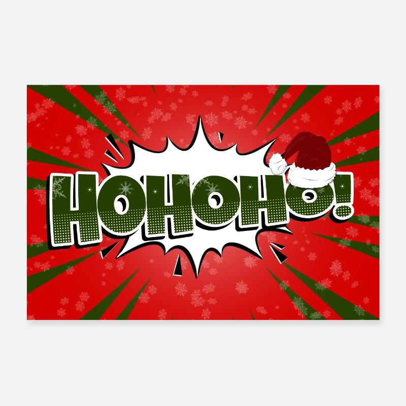Hohoho! Christmas xmas Comic Style Graffiti Poster 24" x 16" (60x40 cm)
