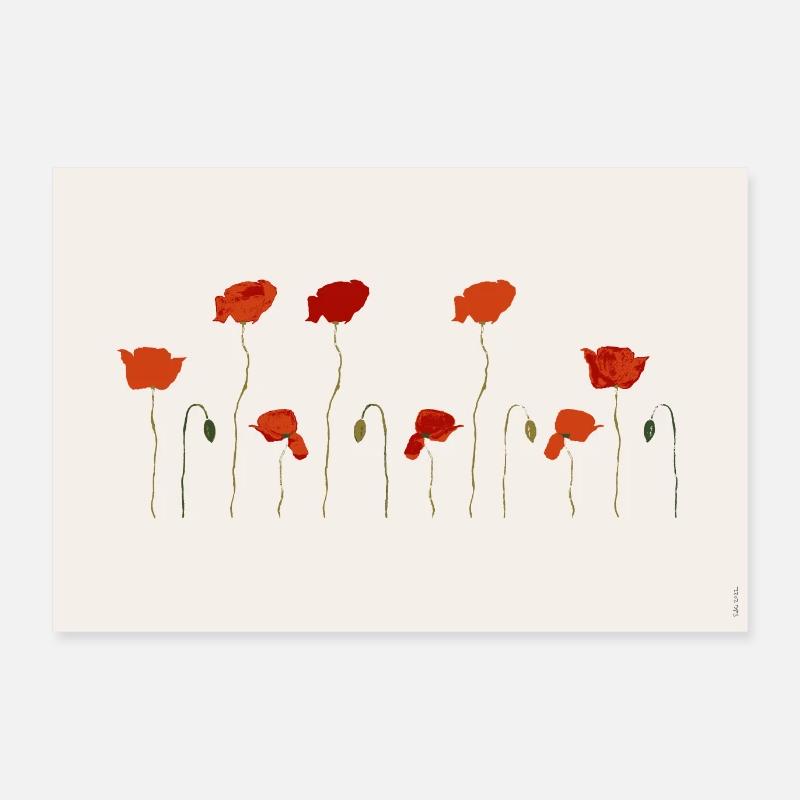 Mohn Klatschmohn Poster Poster 60x40 cm