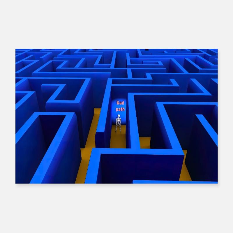 Skeleton Maze Poster 24" x 16" (60x40 cm)