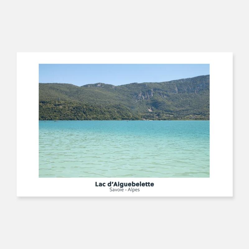 Aiguebelette-See im Sommer Poster 60x40 cm
