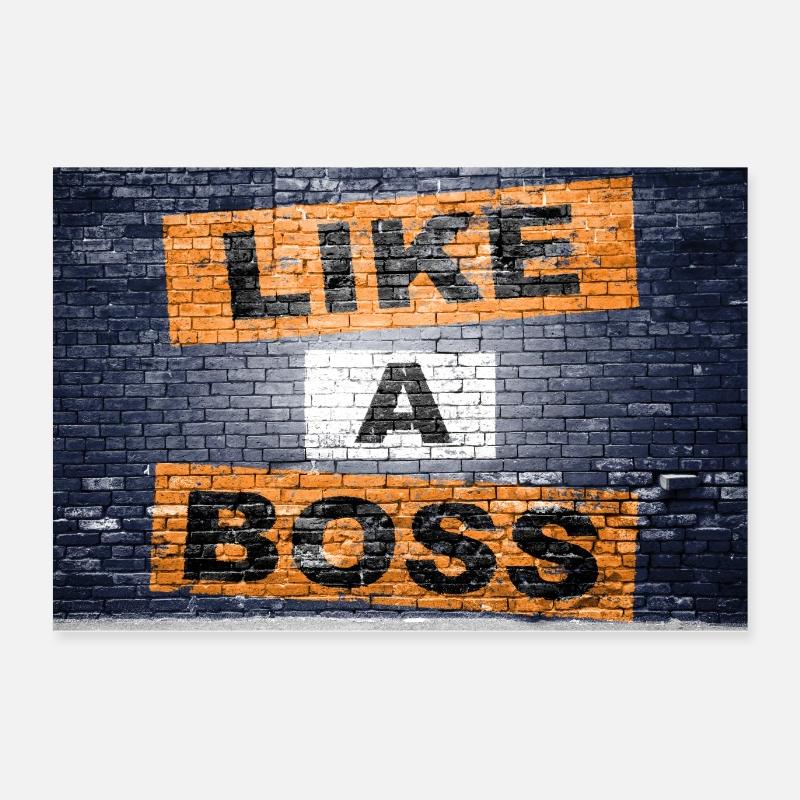 Like a Boss saying lettering Poster 24" x 16" (60x40 cm)