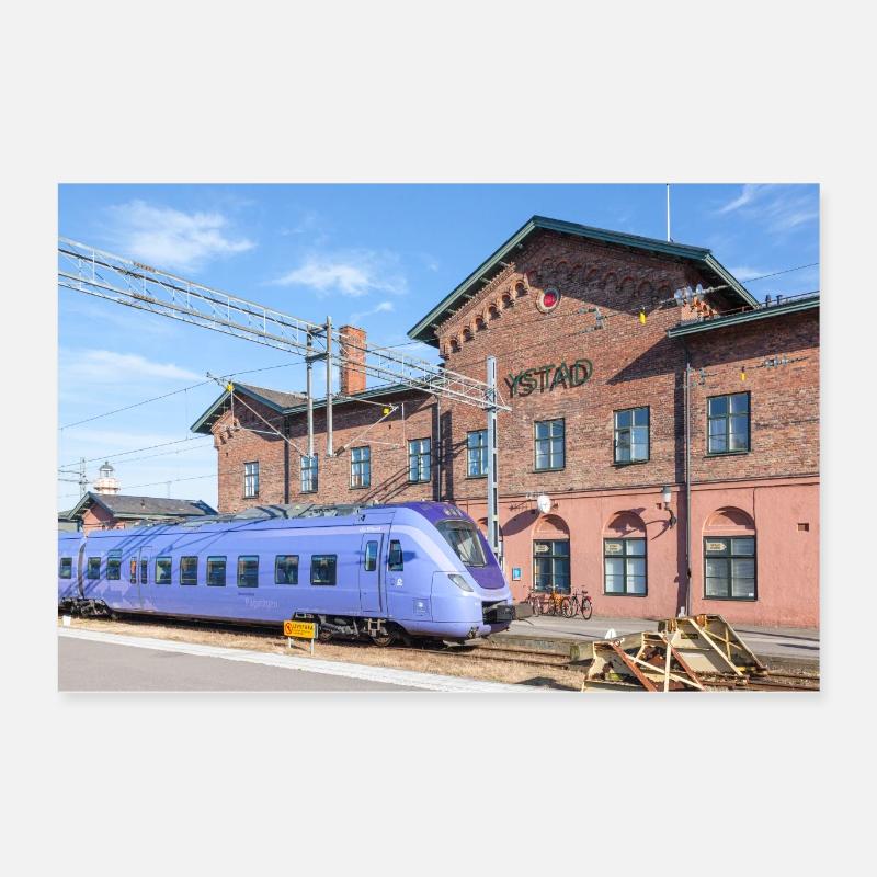 Ystad, le train violet Poster 60 x 40 cm