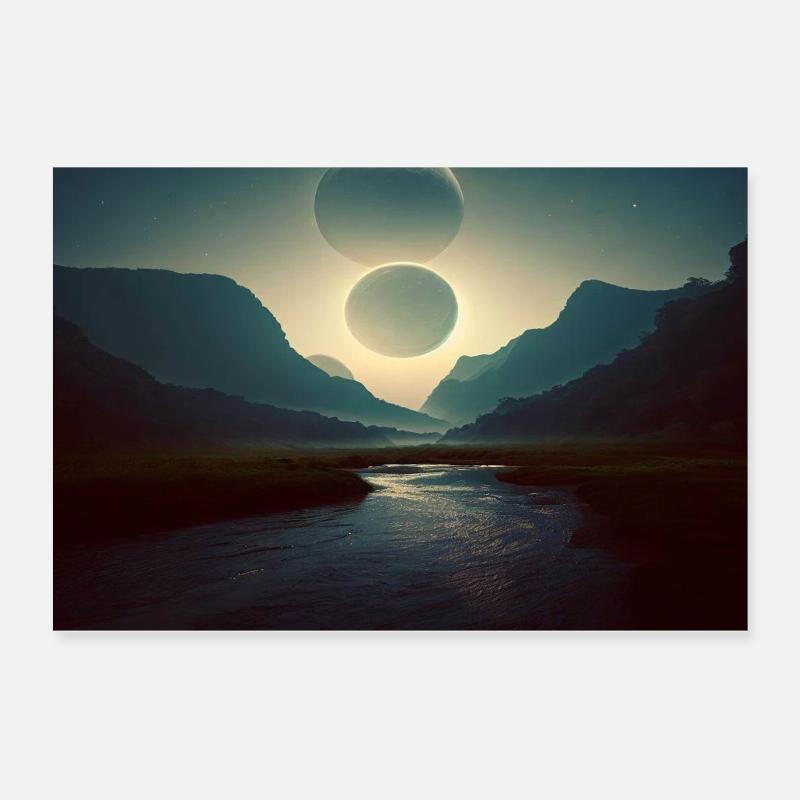 Double lune Poster 60 x 40 cm