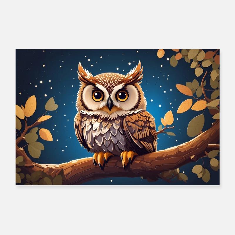 Nachteule Poster 60x40 cm