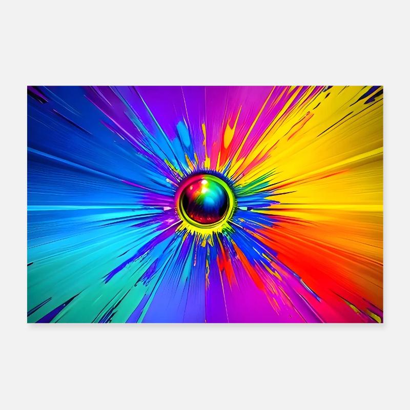 Affiche de conception abstraite colorée Poster 60 x 40 cm