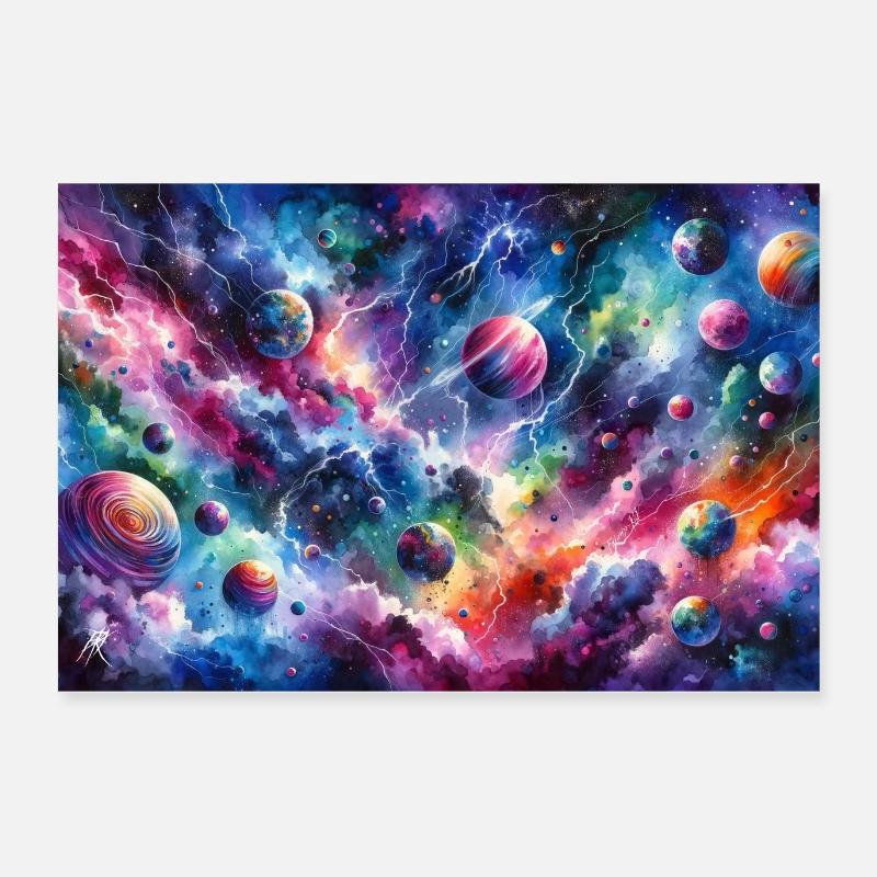 Geschmolzene kosmische Scherben Poster 60x40 cm