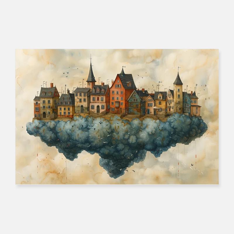 Affiche de la Cité des Nuages Poster 60 x 40 cm