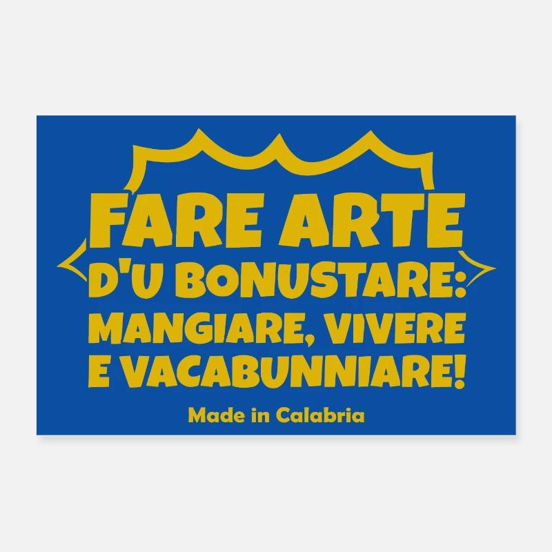 Affiche Calabre Proverbe calabraise aphorisme Poster 60 x 40 cm