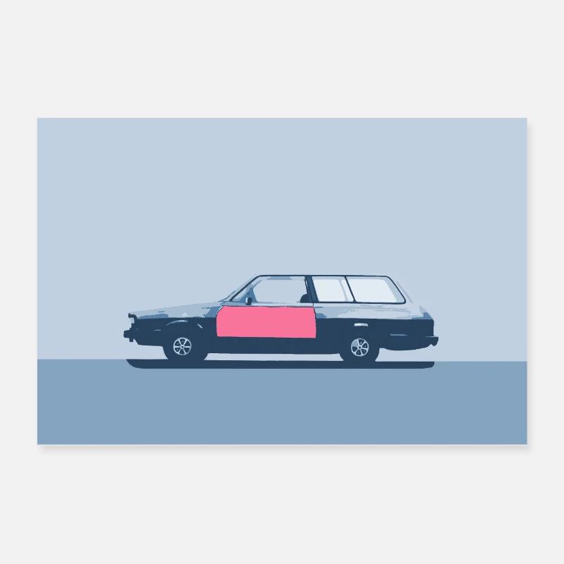 Red Canoe violet Poster 60 x 40 cm