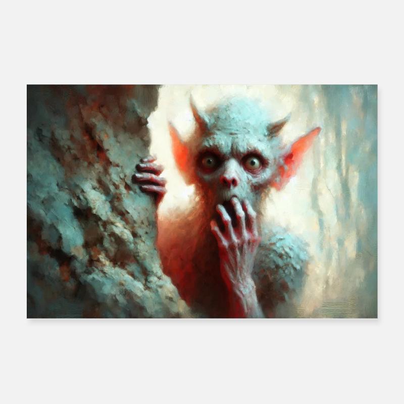 Devils Fear - Poster 60x40 cm - Weiß