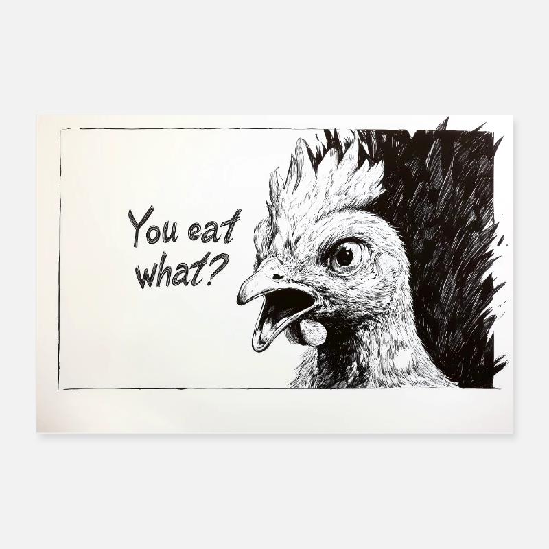 Vous mangez quoi ?! Poster 60 x 40 cm