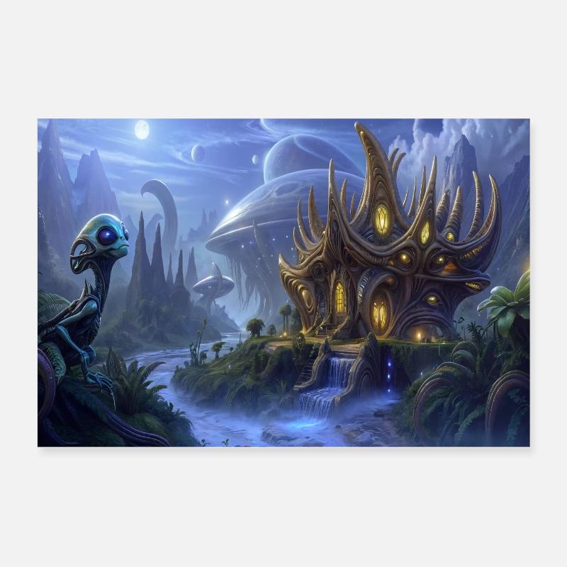 Monde extraterrestre Poster 60 x 40 cm
