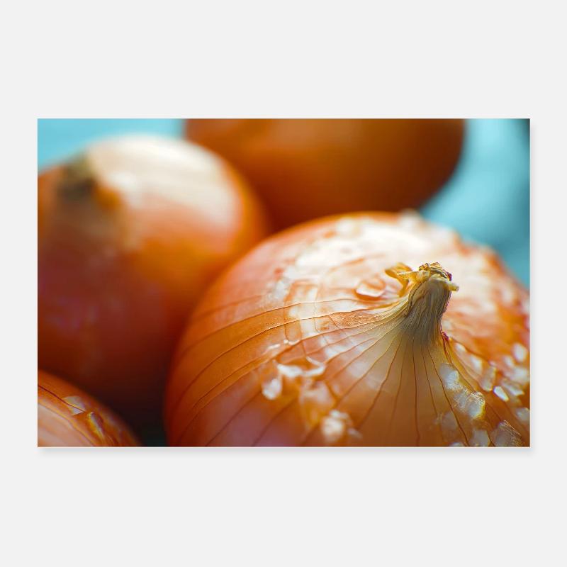 Oignons gros plan Poster 60 x 40 cm