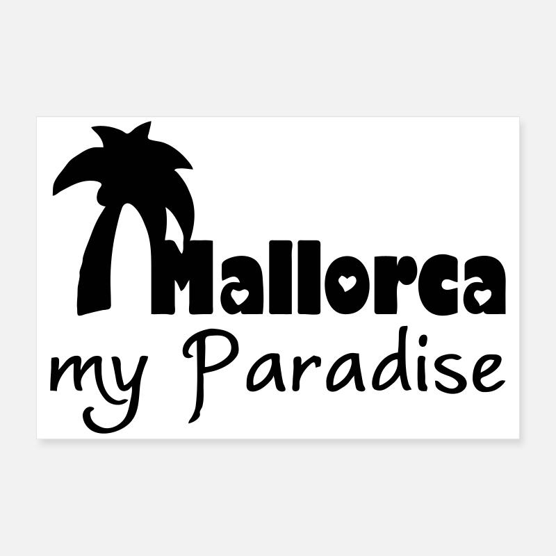 Mallorca Paradise Spanien Urlaub Geschenk Poster 60x40 cm