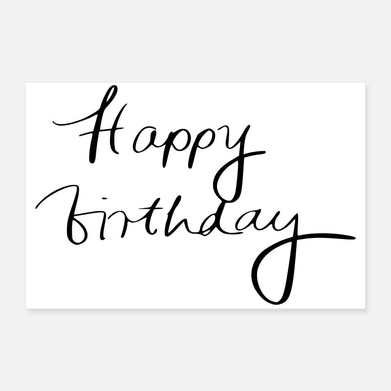 Happy birthday Poster 60x40 cm