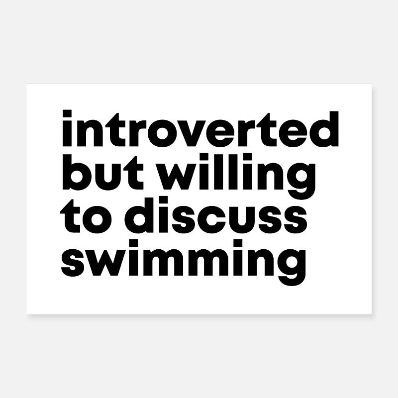 Swimming Poster 24" x 16" (60x40 cm)