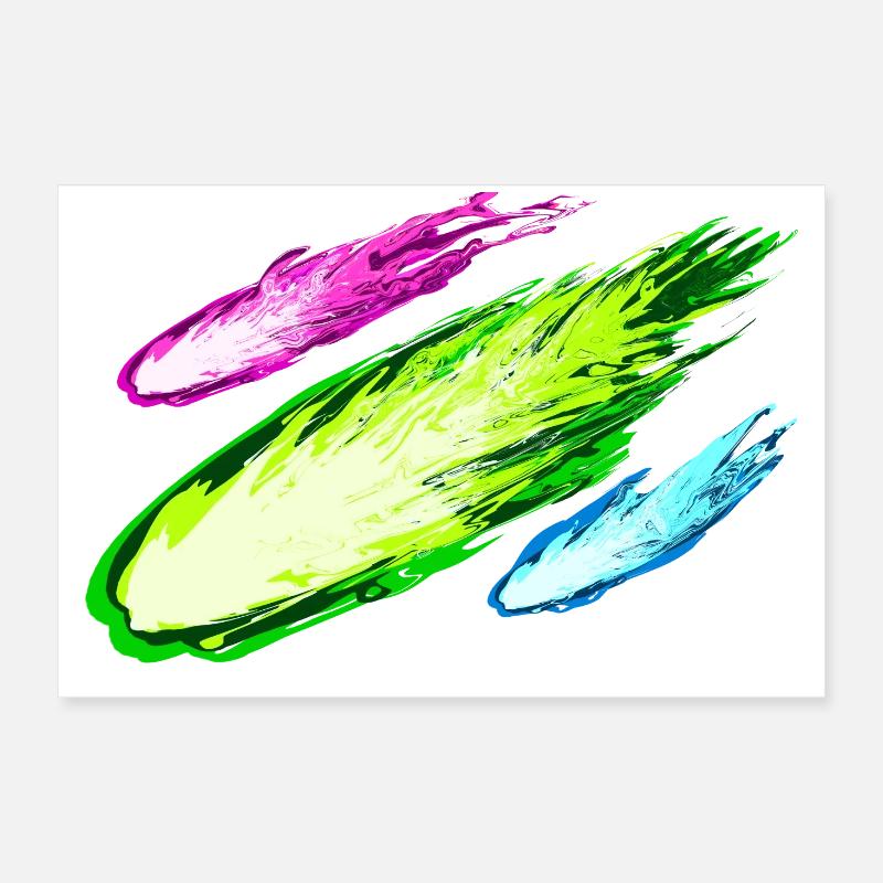 Explosion von bunten Drachen Poster 60x40 cm