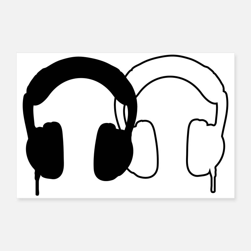 Kopfhörer Poster 60x40 cm