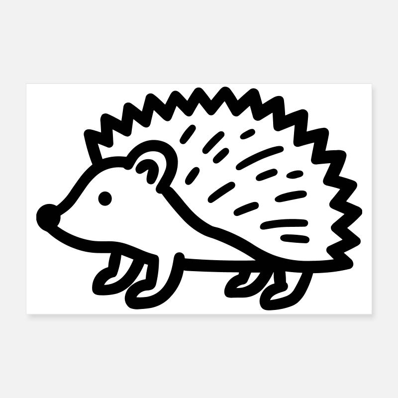 hedgehog Poster 24" x 16" (60x40 cm)