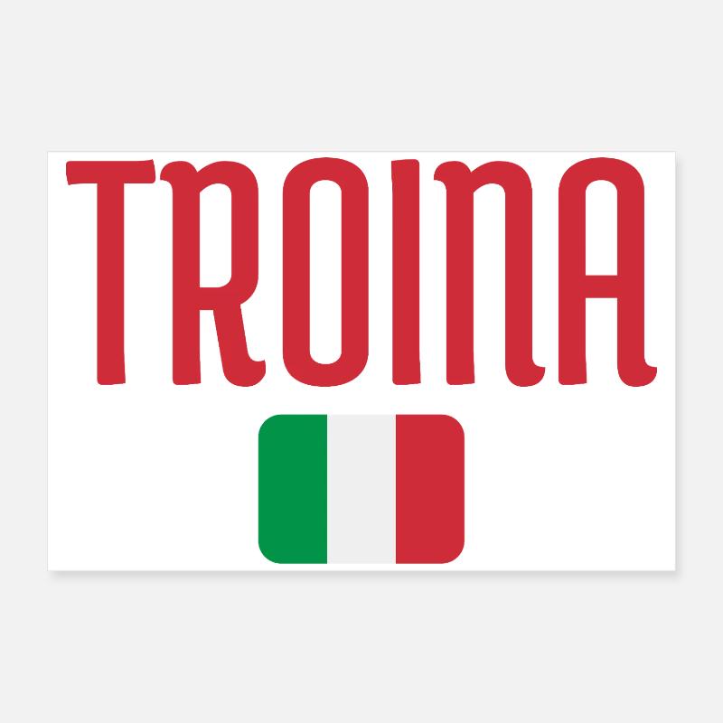 Drapeau italien de Trona Poster 60 x 40 cm