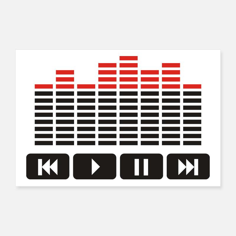 Equalizer audio player dj Poster 60x40 cm
