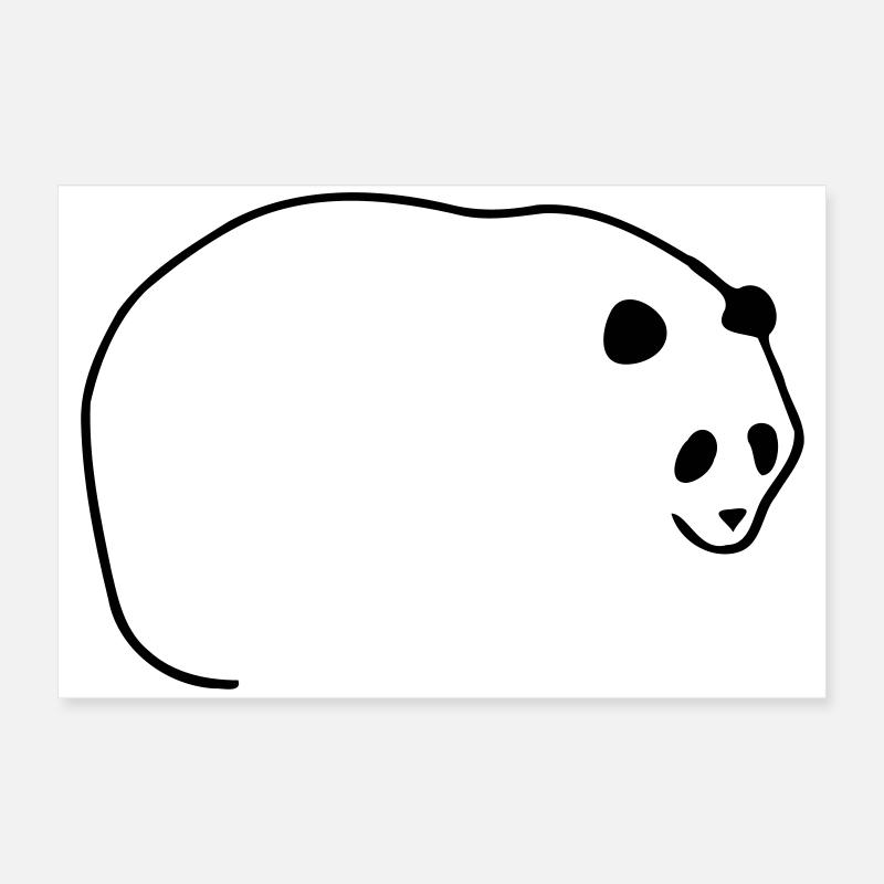 Lines Panda Poster 24" x 16" (60x40 cm)