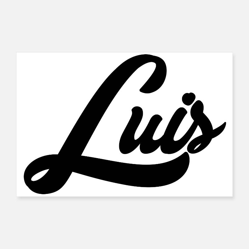 Luis Name Schwarz Poster 60x40 cm