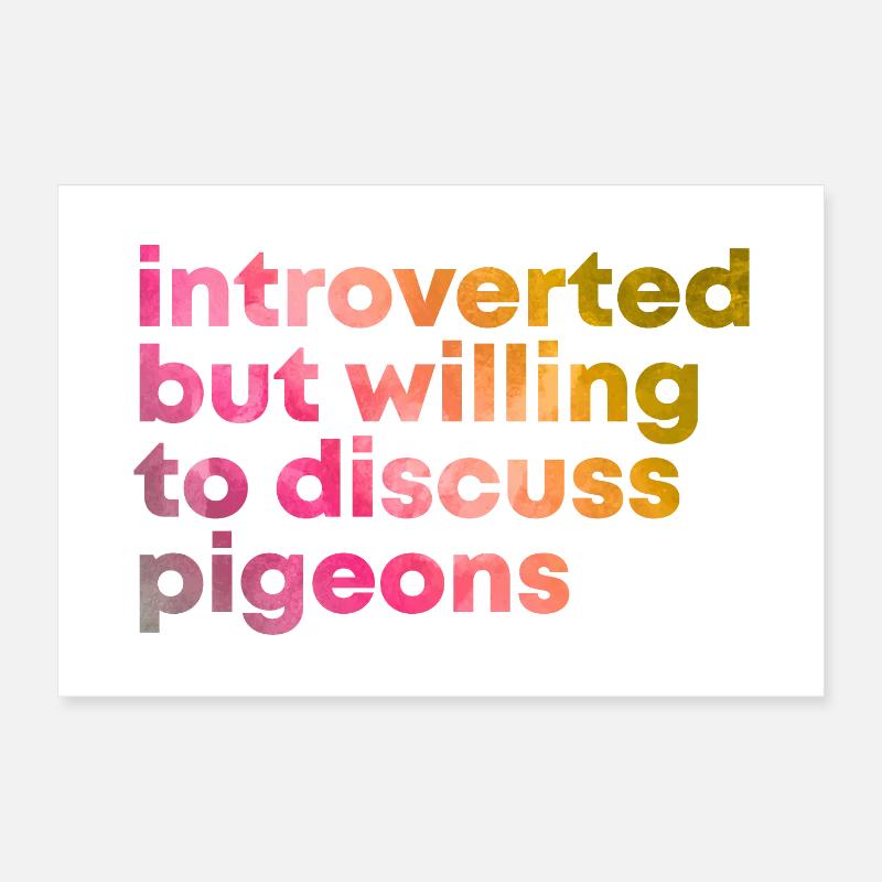 Pigeon Poster 24" x 16" (60x40 cm)