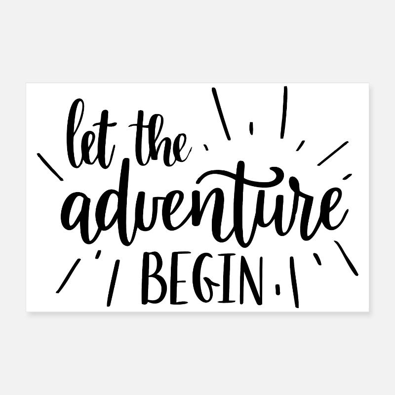 Aventure Débutant Motif Design Poster 60 x 40 cm